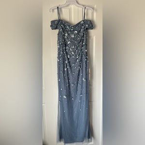 NWT - Adrianna Papell Dress Vintage Blue